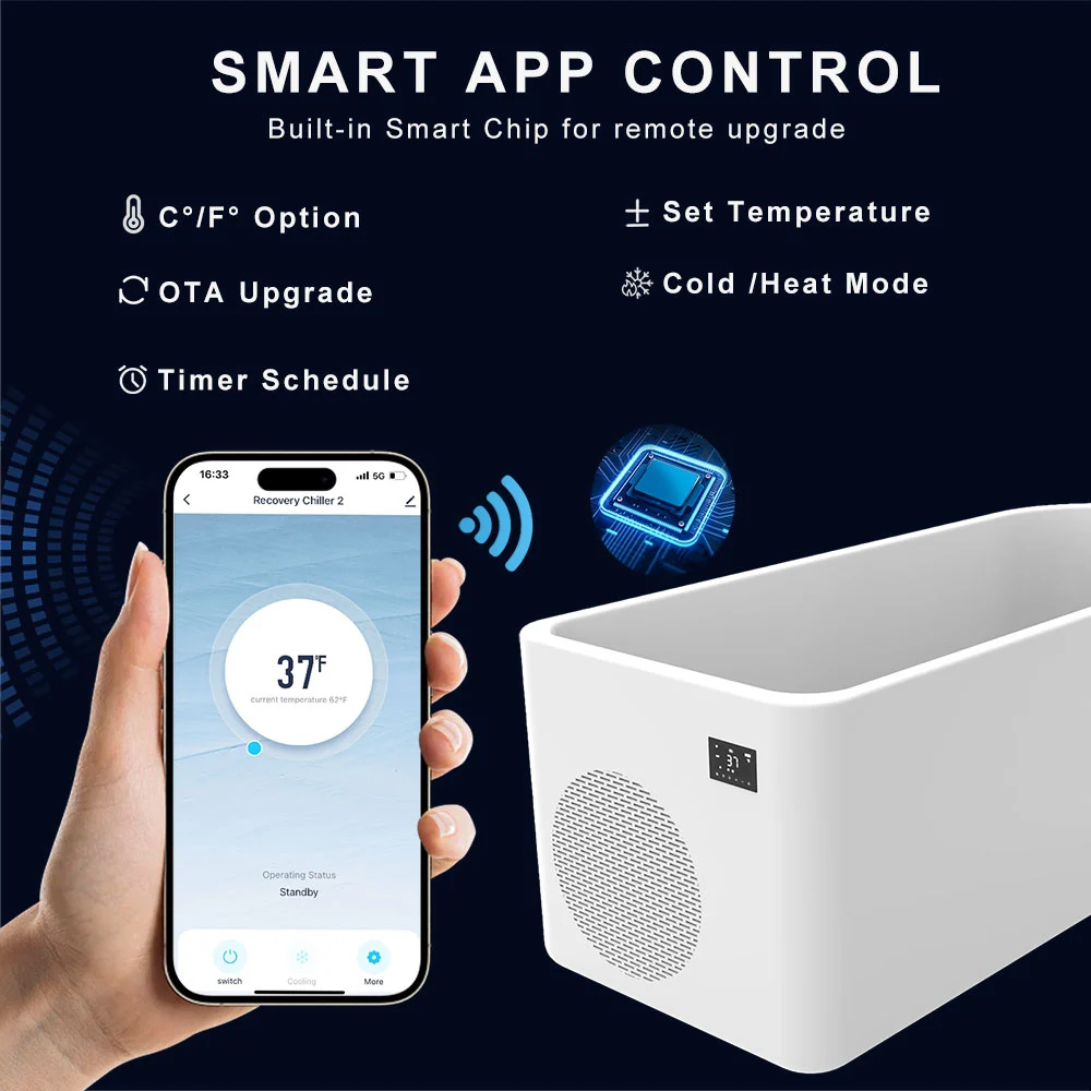 Acrylic Bathtub Chiller For Recovery