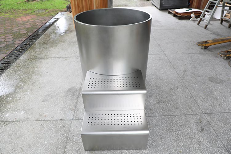 Full 304 Stainless Steel Round Cold Plunge Tub