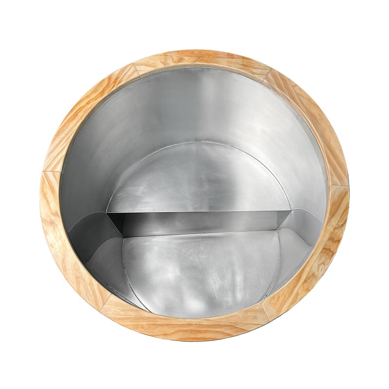 Thermo Pine Wood Ice Bathtub with 304 Stainless Steel Liner