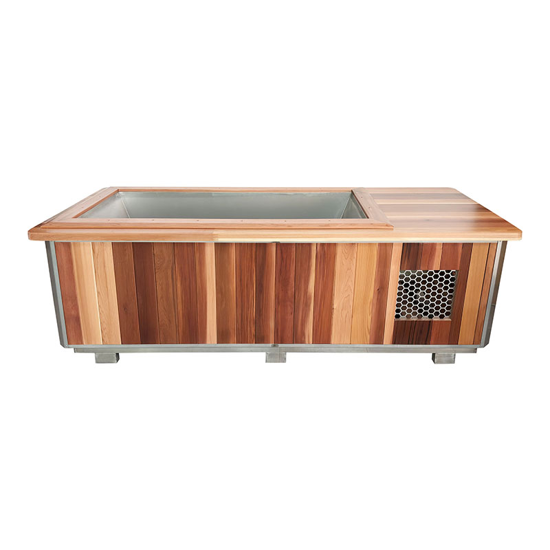 Premium Red Cedar ijsbad met 304 roestvrijstalen voering